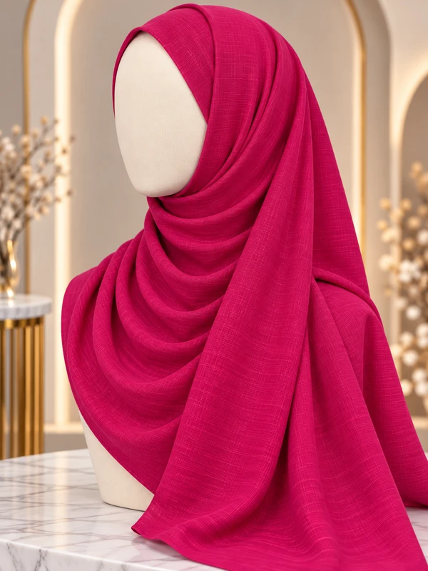 Bright Pink Premium Turkish Hijab